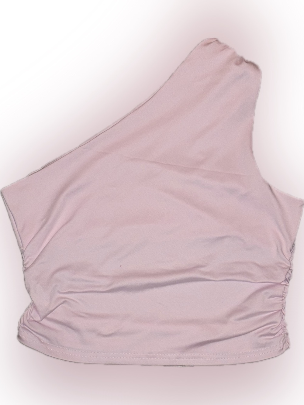 NWOT (L) Light Pink One Shoulder Cropped Tank Top